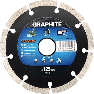 GYÉMÁNT VÁGÓKORONG GRAPHITE 125mm 