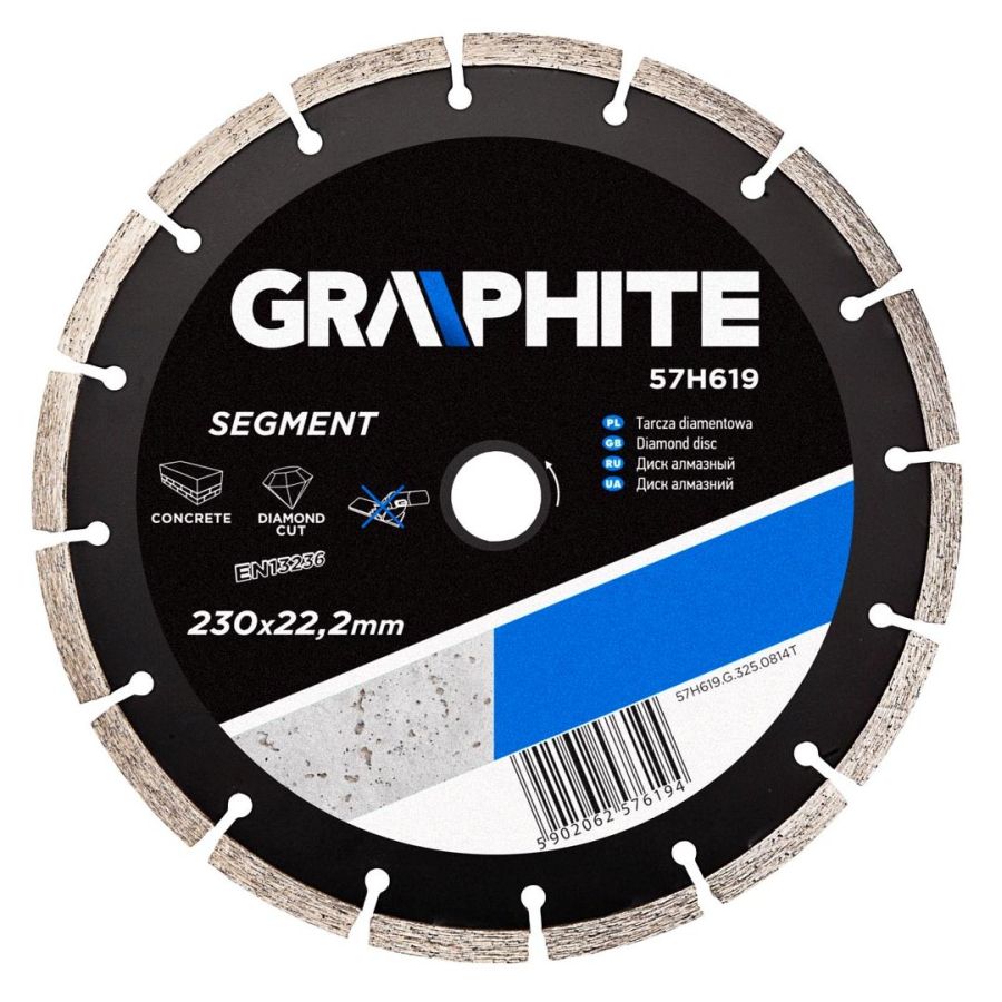 GYÉMÁNT VÁGÓKORONG GRAPHITE 230mm 