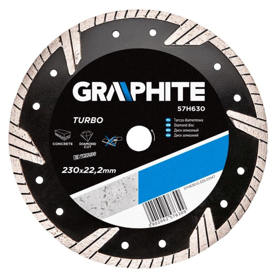GYÉMÁNT VÁGÓKORONG TURBO GRAPHITE 230mm 