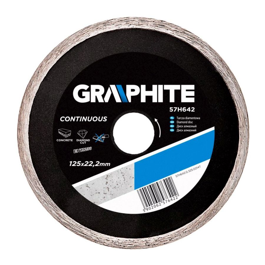 GYÉMÁNT VÁGÓKORONG VIZES GRAPHITE 125mm 
