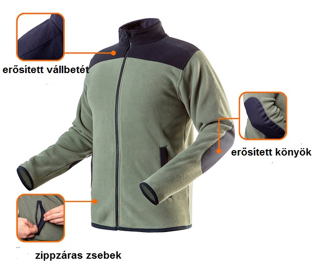 POLÁR DZSEKI OLIVA ZÖLD NEO TOOLS M/50 