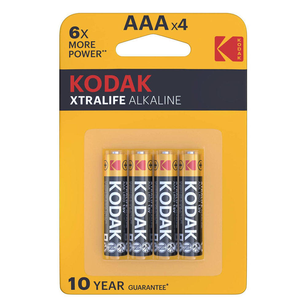 KODAK XTRALIFE ALKÁLI MIKRO ELEM AAA, 1,5V, B4 (4db/csomag) 