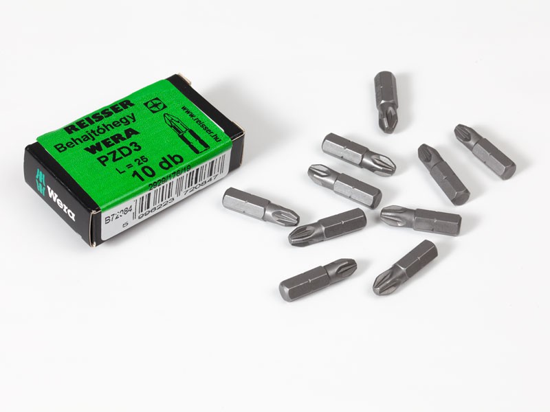 WERA BEHAJTÓHEGY PZ3 25mm - 10db/csomag 