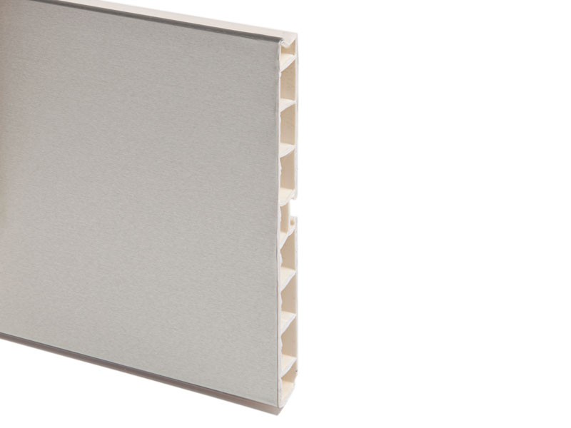 LÁBAZATELEM ELŐLAP ALUMÍNIUM INOX H: 120 mm L: 4 fm 