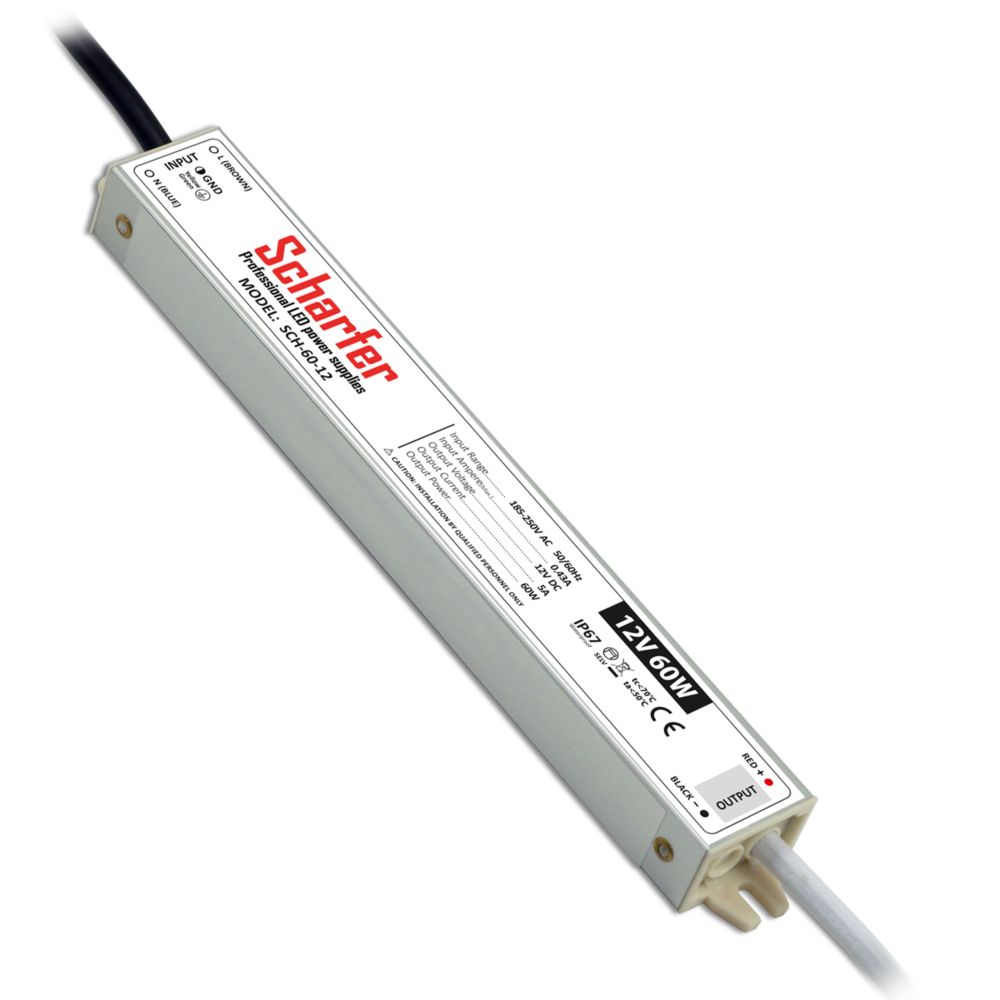 SCHARFER LED TÁPEGYSÉG KÜLTÉRI 60W 12V/5A 