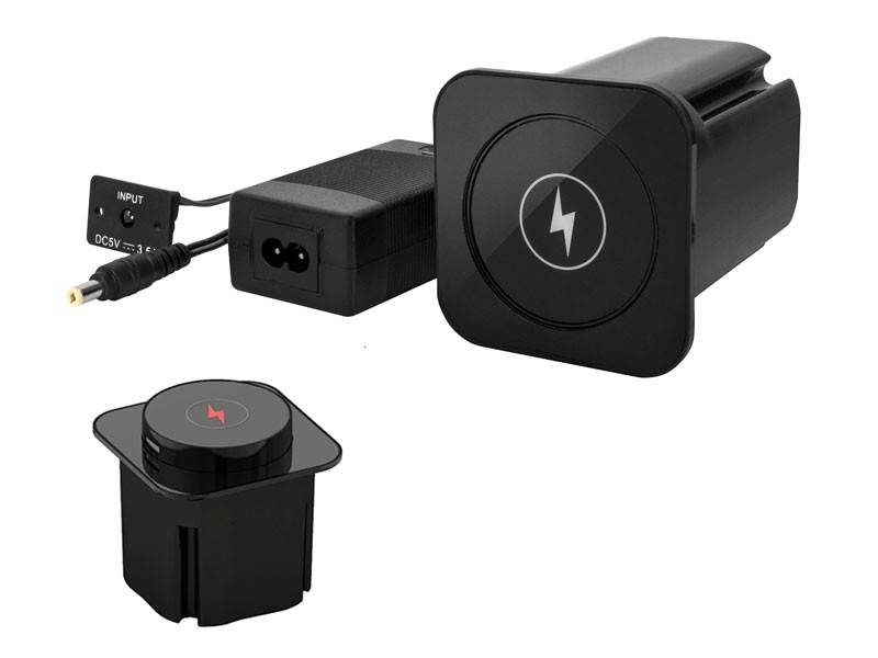 SM-637A 2xUSB/VEZETÉK NÉLKÜLI TÖLTŐÁLLOM  LED VILÁGÍTÁS