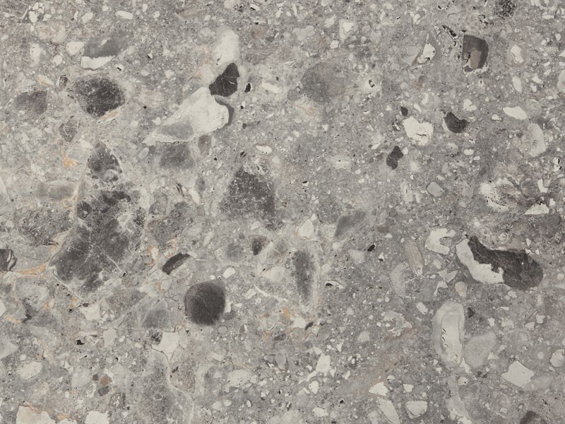 F021 ST75 SZÜRKE TRIESTINO TERRAZZO 4100x600x38mm KONFEKCIONÁLT MUNKALAP