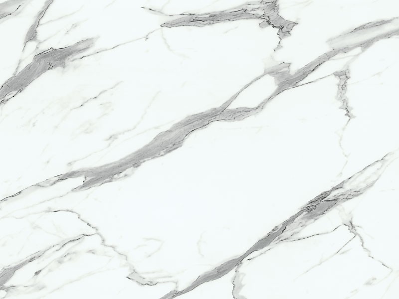 FP0701 FEHÉR MÁRVÁNY 2800x1220x18mm PVC MAGASFÉNYŰ KONFEKCIONÁLT