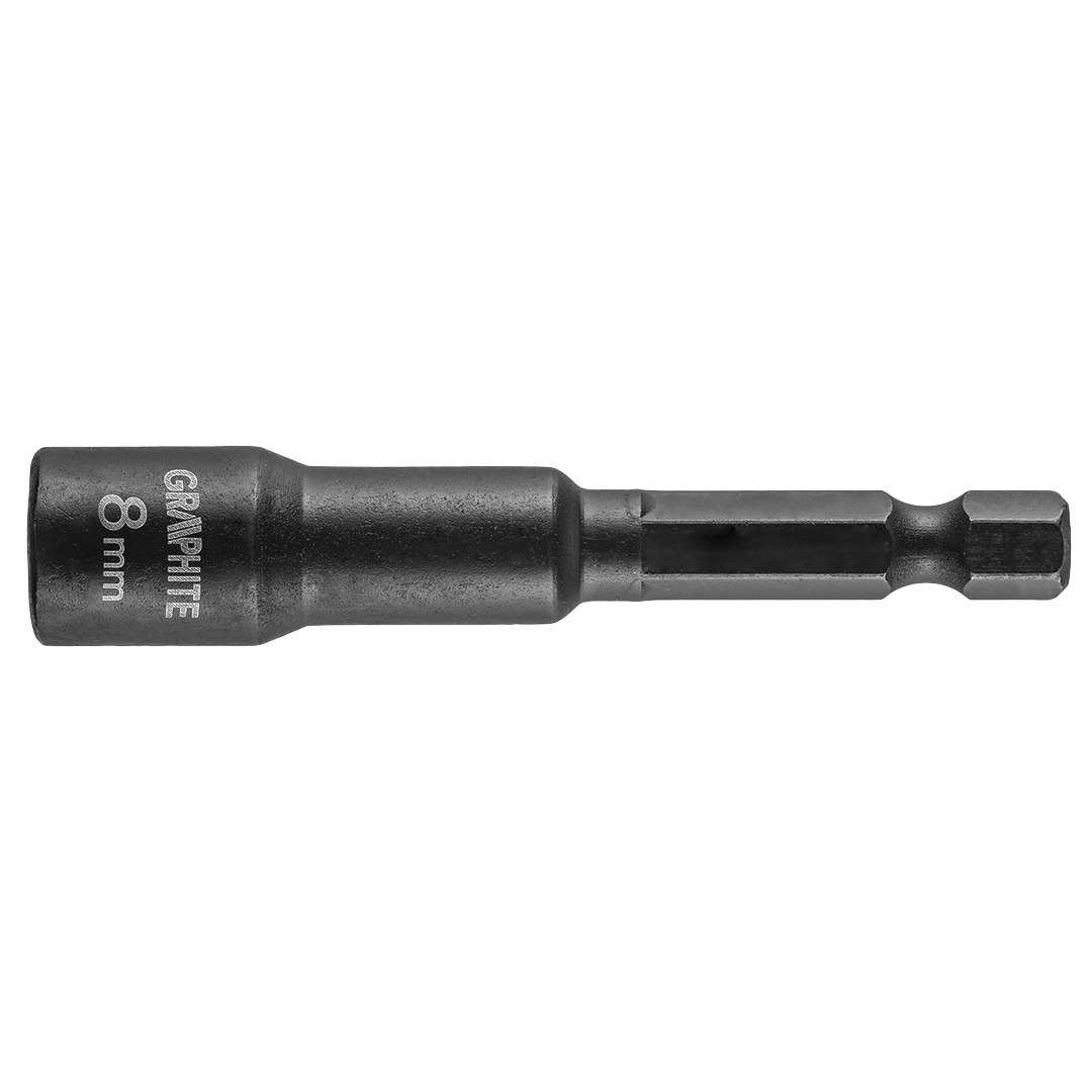 MÁGNESES ÜTVECSAVAROZÓ BIT GRAPHITE 8mm HATLAPÚ 