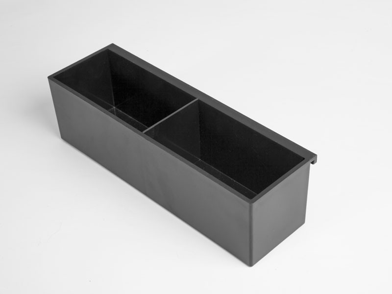 PRATIKA 2 RÉSZES TÁROLÓ, LAPOS KICSI FEK 260x75x82MM KÜLSŐ FÉMRÁCS