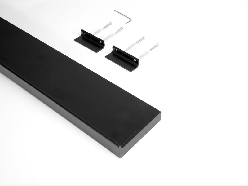 HORIZON BIG FALIPOLC AKASZTÓ NÉLKÜL FEKE 900x30x100MM KÜLSŐ FÉMRÁCS