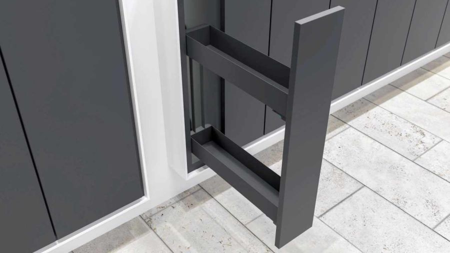 KESSEBÖHMER K-LINE NO.15 3D-X VASALAT 150mm tálcákkal, anthracite 
