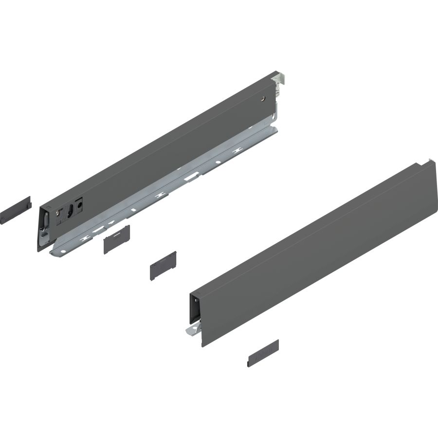MERIVOBOX káva, magasság N (68,5 mm), 470N4002S OG-M NL=400 mm, bal/jobb, takarósapkákkal