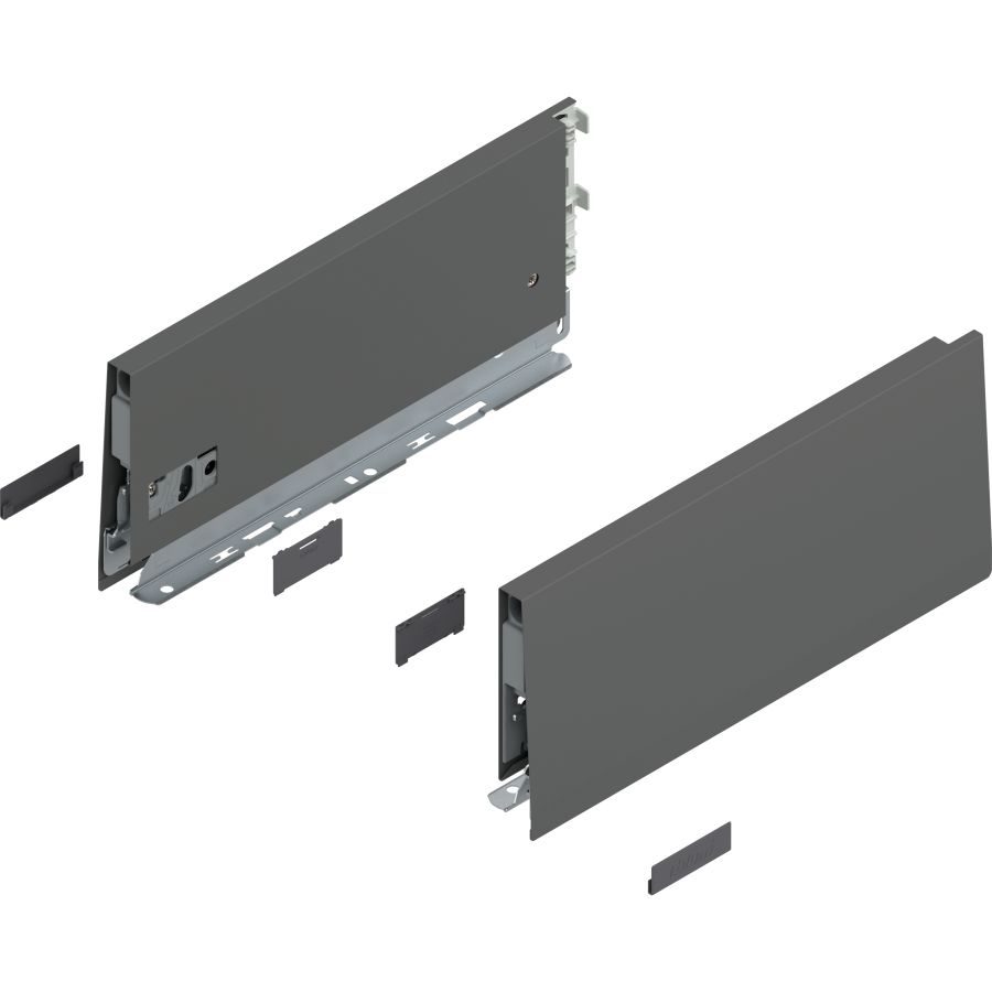 MERIVOBOX káva, magasság K (129 mm), 470K3002S OG-M NL=300 mm, bal/jobb, takarósapkákkal