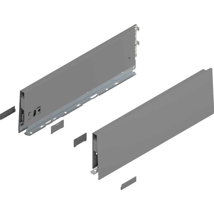 MERIVOBOX káva, magasság K (129 mm), 470K4002S IG-M NL=400 mm, bal/jobb, takarósapkákkal