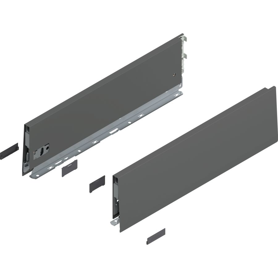 MERIVOBOX káva, magasság K (129 mm), 470K4502S OG-M NL=450 mm, bal/jobb, takarósapkákkal
