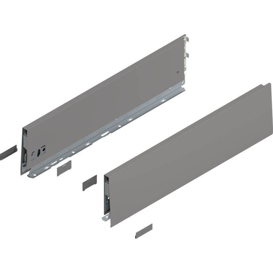 MERIVOBOX káva, magasság K (129 mm), 470K5002S IG-M NL=500 mm, bal/jobb, takarósapkákkal