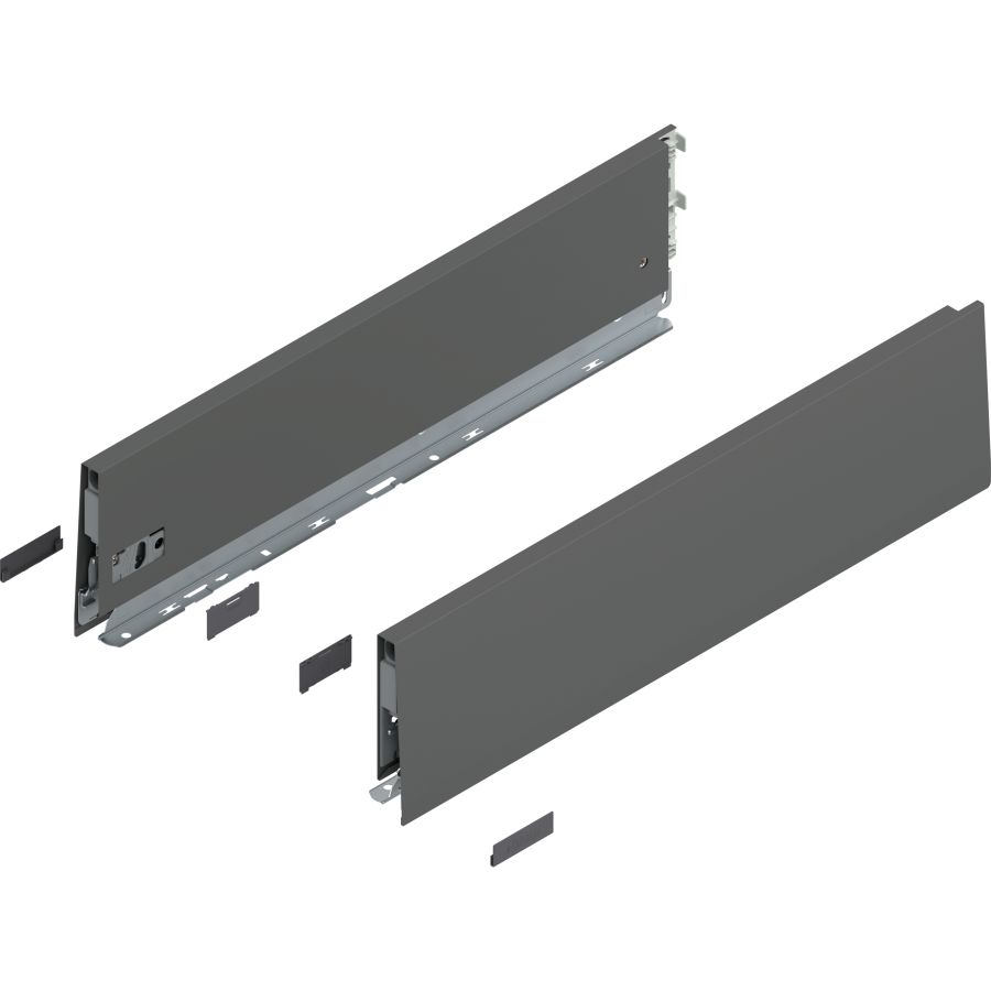 MERIVOBOX káva, magasság K (129 mm), 470K5002S OG-M NL=500 mm, bal/jobb, takarósapkákkal