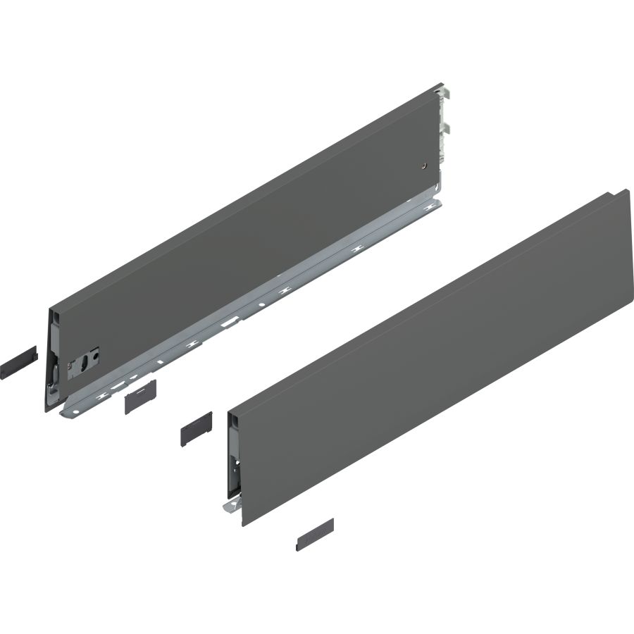 MERIVOBOX káva, magasság K (129 mm), 470K5502S OG-M NL=550 mm, bal/jobb, takarósapkákkal