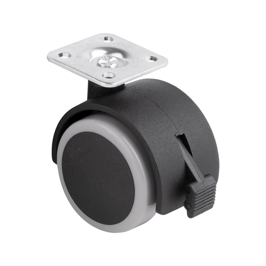 STRONG KERÉK TALPAS FÉKES PUHA SZÜRKE 50mm