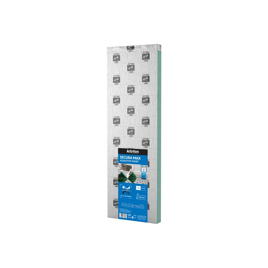 SECURA MAX AQUASTOP SMART 5MM (HARMÓNIKA 1,18x4,7m, 5,5m2/csomag XPS ALÁTÉTLEMEZ PÁRAZÁRÓ ALU. KASÍROZÁSS