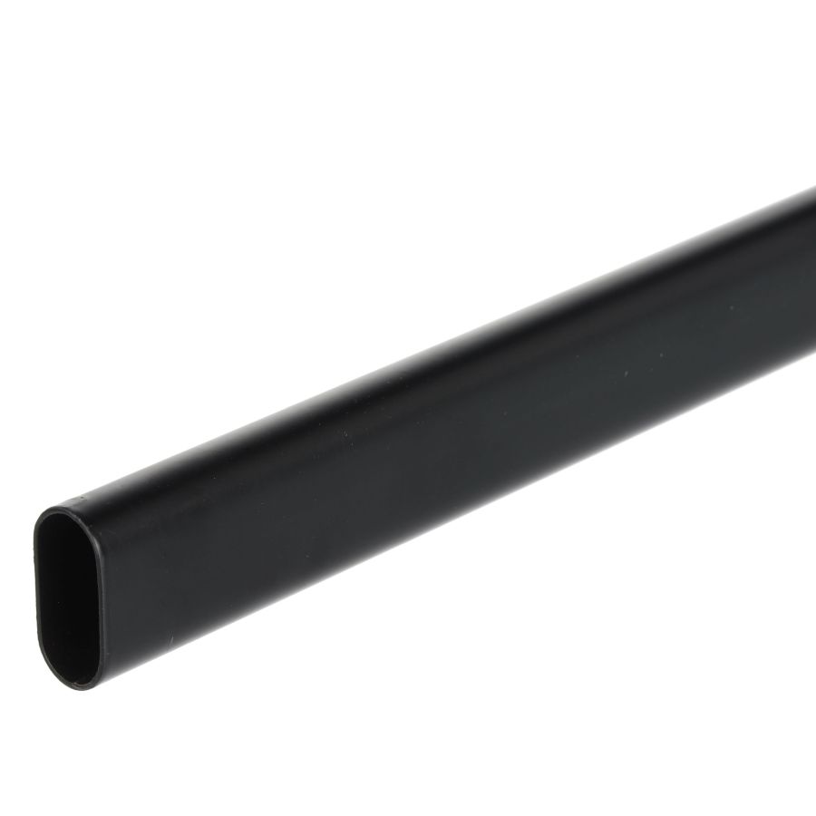 RIEX VT24 VÁLLFATARTÓTÓRÚD MATT FEKETE 3000x30x15mm ovál 