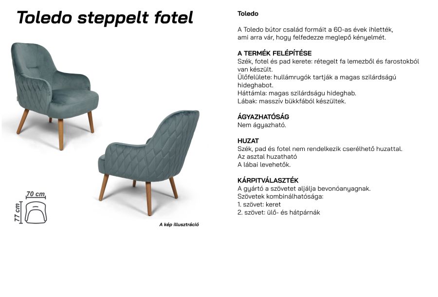 TOLEDO FOTEL STEPPELT CLASSIC  