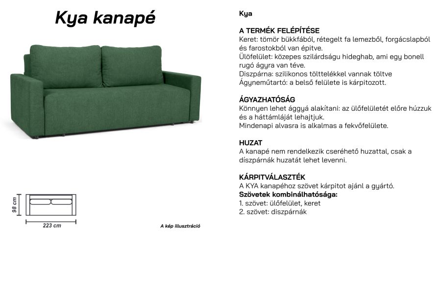 KYA KANAPÉ MUSA GRAPHIT  