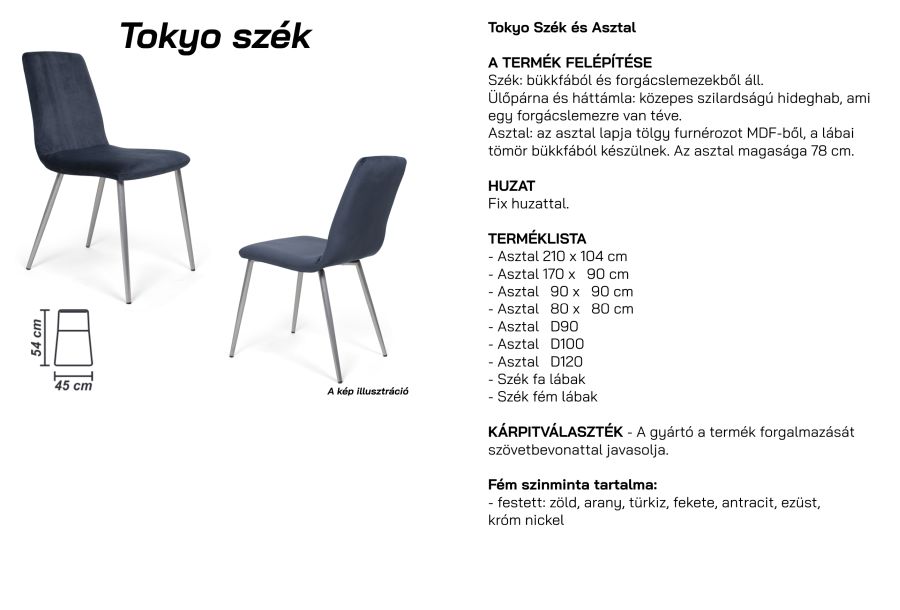 TOKYO SZÉK FÉM LÁB 