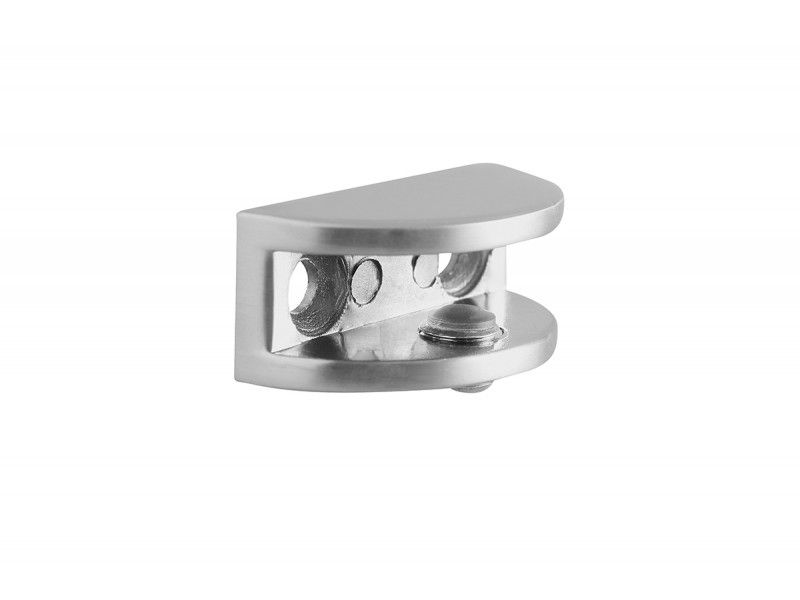 FÉLKÖR POLCTARTÓ ÜVEGHEZ INOX +CSAVAR 