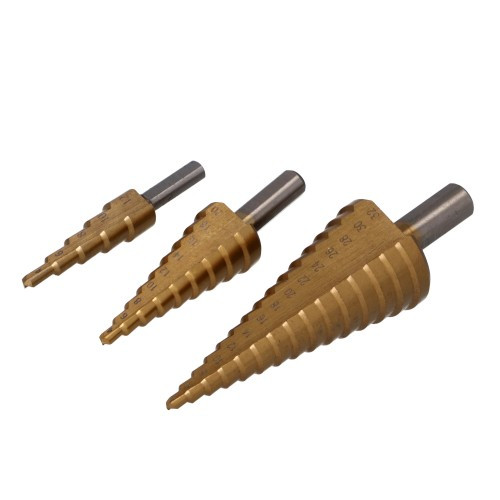 LÉPCSŐS FÚRÓ KÉSZLET FASTER TOOLS 3 részes, 4-32mm TITÁN 
