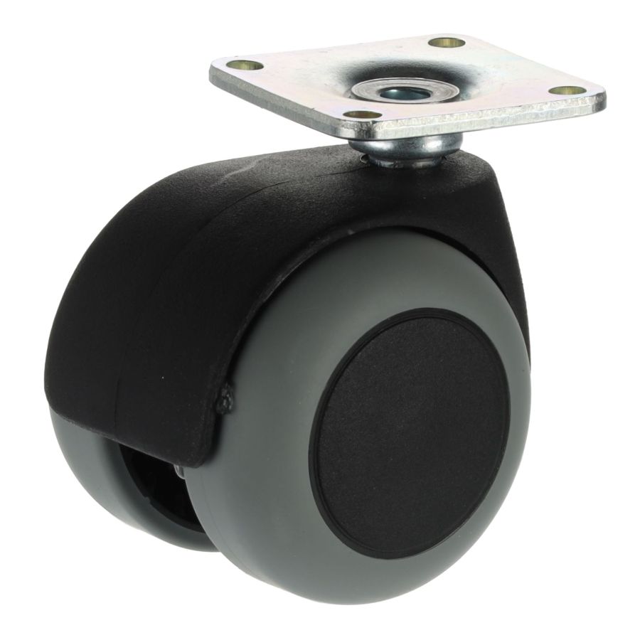 TENTE  1120 LUMINA BÚTORGÖRGŐ FEKETE D=50, TALP: 42x42, PUHA FUTÓFELÜLET 