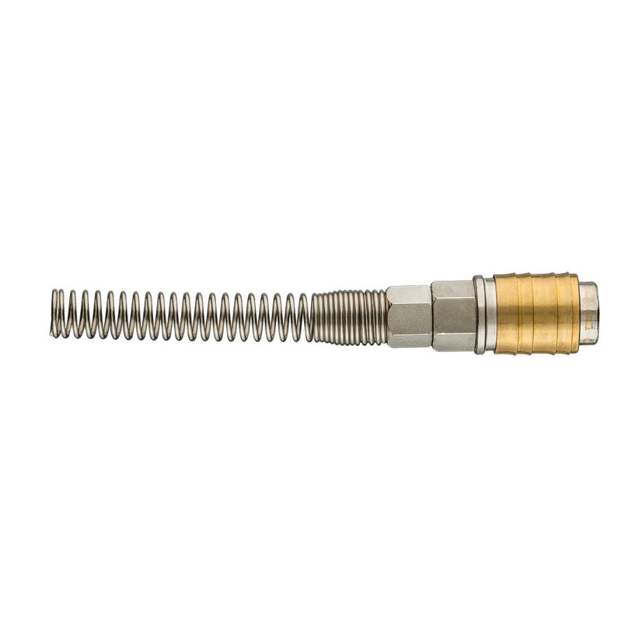 PNEUMATIKUS GYORSCSATLAKOZÓ NEO TOOLS 8x10mm, TÖMLŐKIMENETES, VÉDŐRUGÓS 