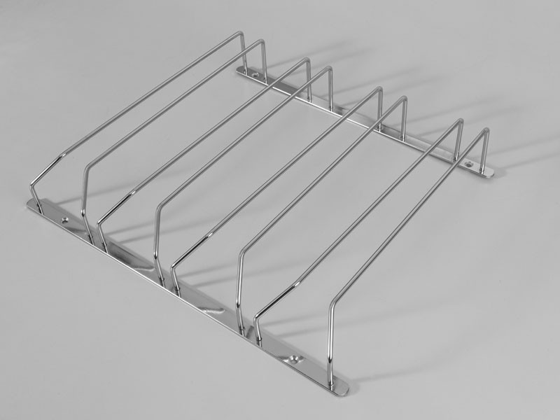 H604D TALPASPOHÁR TARTÓ 4 RÉSZES KRÓM 420x70x332 mm KÜLSŐ FÉMRÁCS