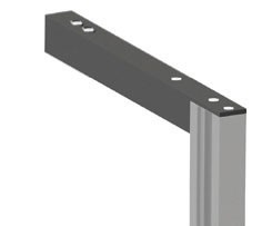 FELSŐ RÖGZÍTŐ FALI SZETT 220MM ALUMÍNIUM  STÍLI 2.0 ÁLLVÁNYRENDSZER