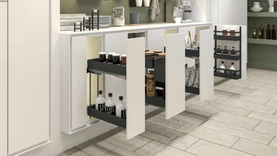 KESSEBÖHMER K-LINE BASE VASALAT SZETT 300mm tálcákkal, silver 