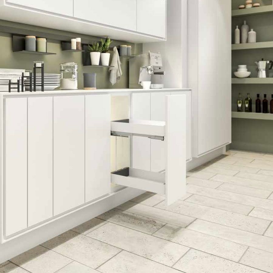 KESSEBÖHMER K-LINE BASE VASALAT SZETT 200mm TÁLCÁVAL ICEWHITE 