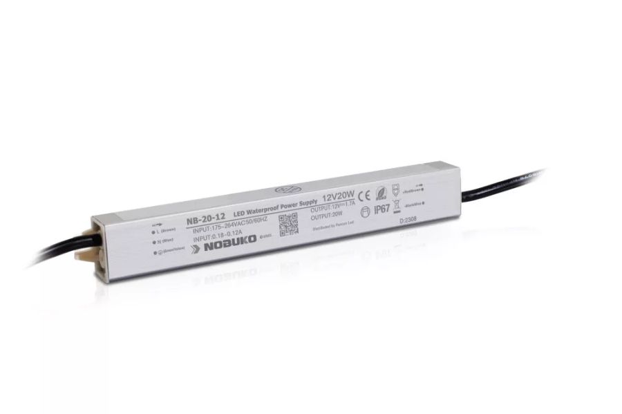 NOBUKO KÜLTÉRI TÁPEGYSÉG 20W 12V IP67 
