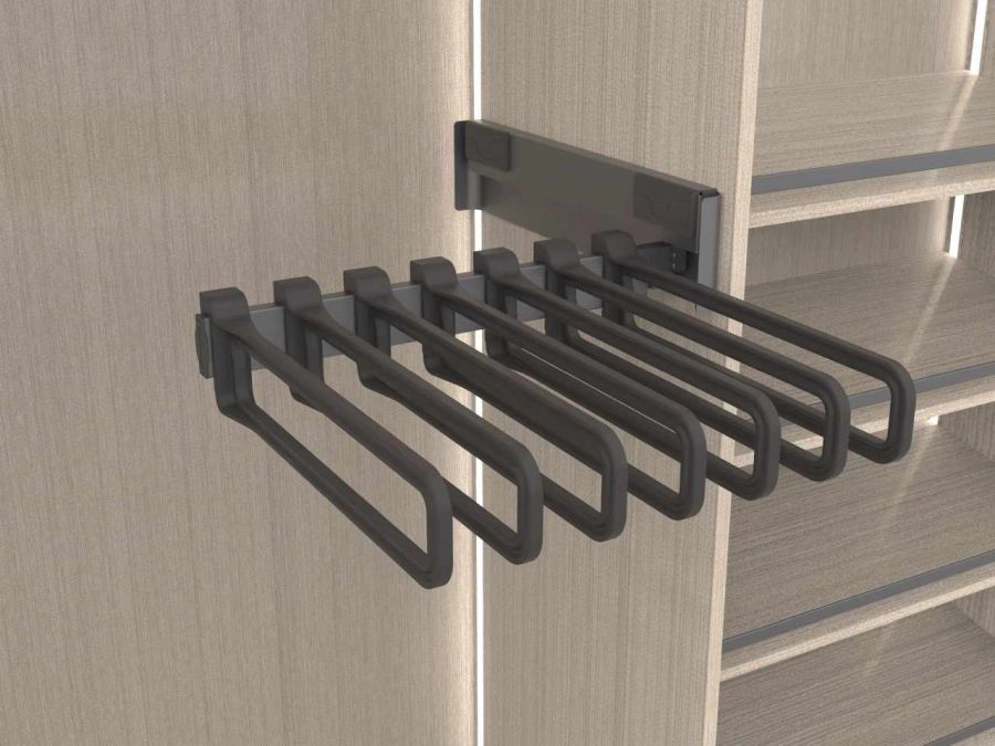 Kesseböhmer CONERO kihúzható nadrágtartó szett mélység: 475 mm fekete 