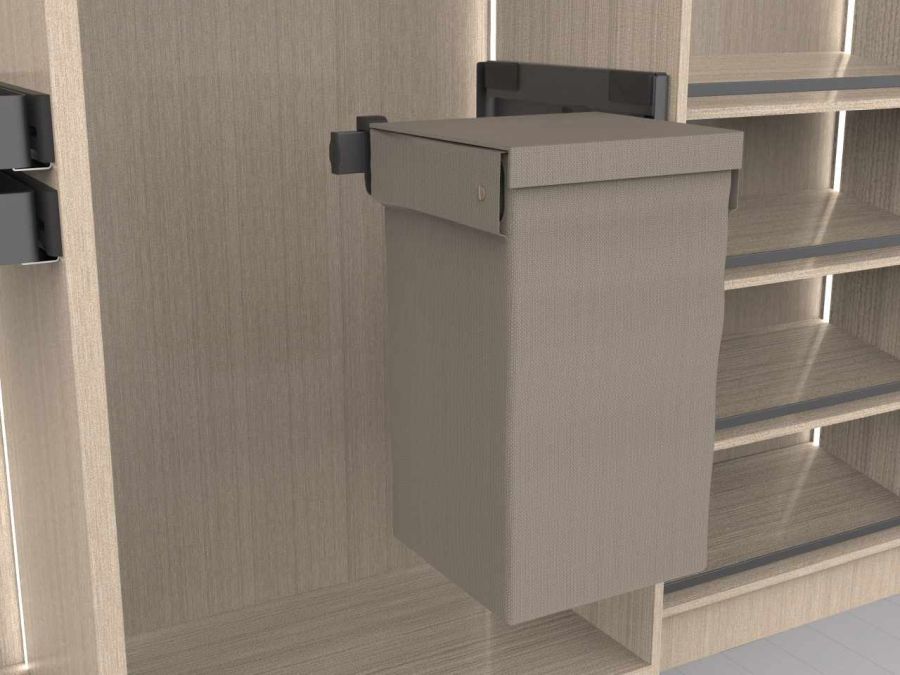Kesseböhmer CONERO kihúzható szennyes tartó szett mélység: 475 mm fekete 