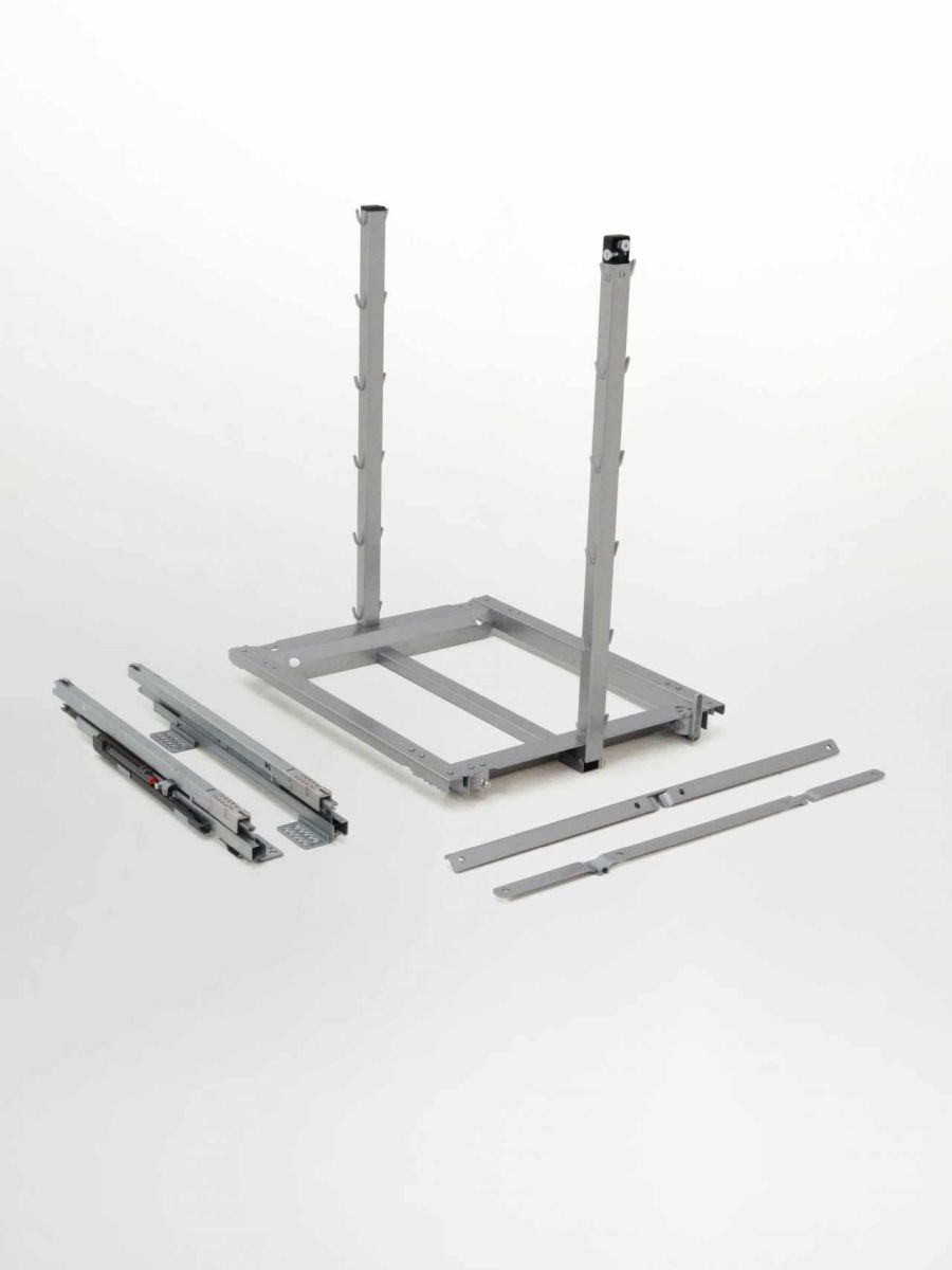 Kesseböhmer DISPENSA Junior III. vasalat szett 300 mm fenéklapra szerelhető, kosarak nélkül Anthracite