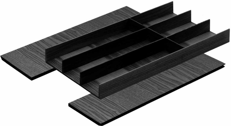 Kesseböhmer Fineline LiniQ evőeszköz betét 400-450x500-as fiókba hamu fekete 