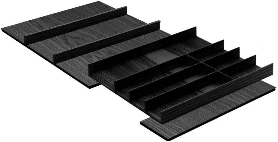 Kesseböhmer Fineline LiniQ evőeszköz betét 800-900x500-as fiókba hamu fekete 