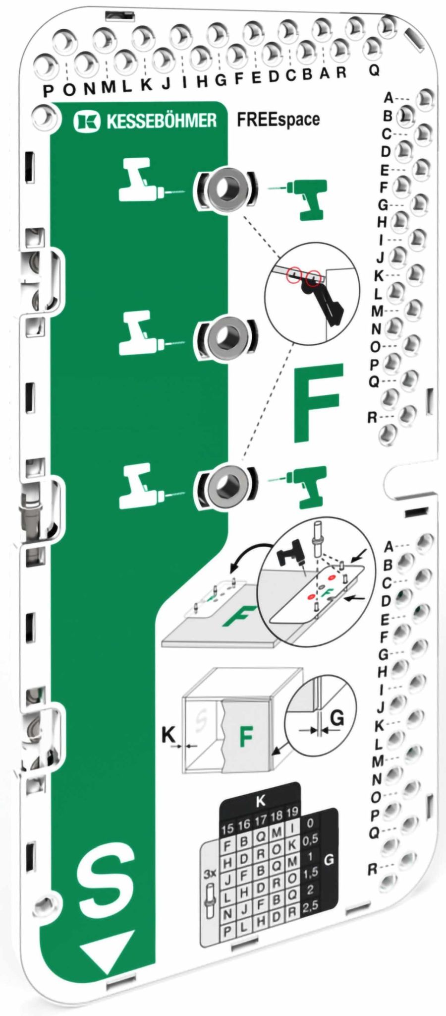Kesseböhmer FREEspace fúrósablon  