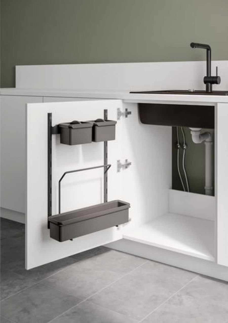 Kesseböhmer K-Line Side 2 tárolórekesz sínnel silver 