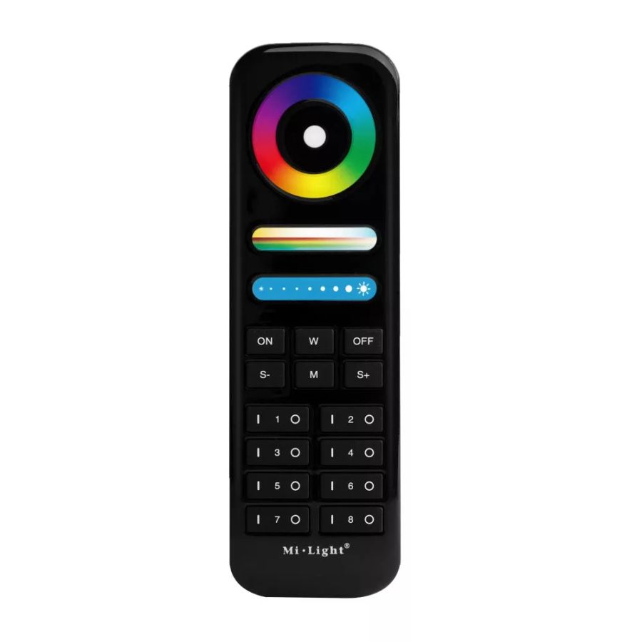 MILIGHT 8ZÓNÁS TÁVIRÁNYÍTÓ FALI TARTÓVAL RGB+CCT 2,4GHZ 