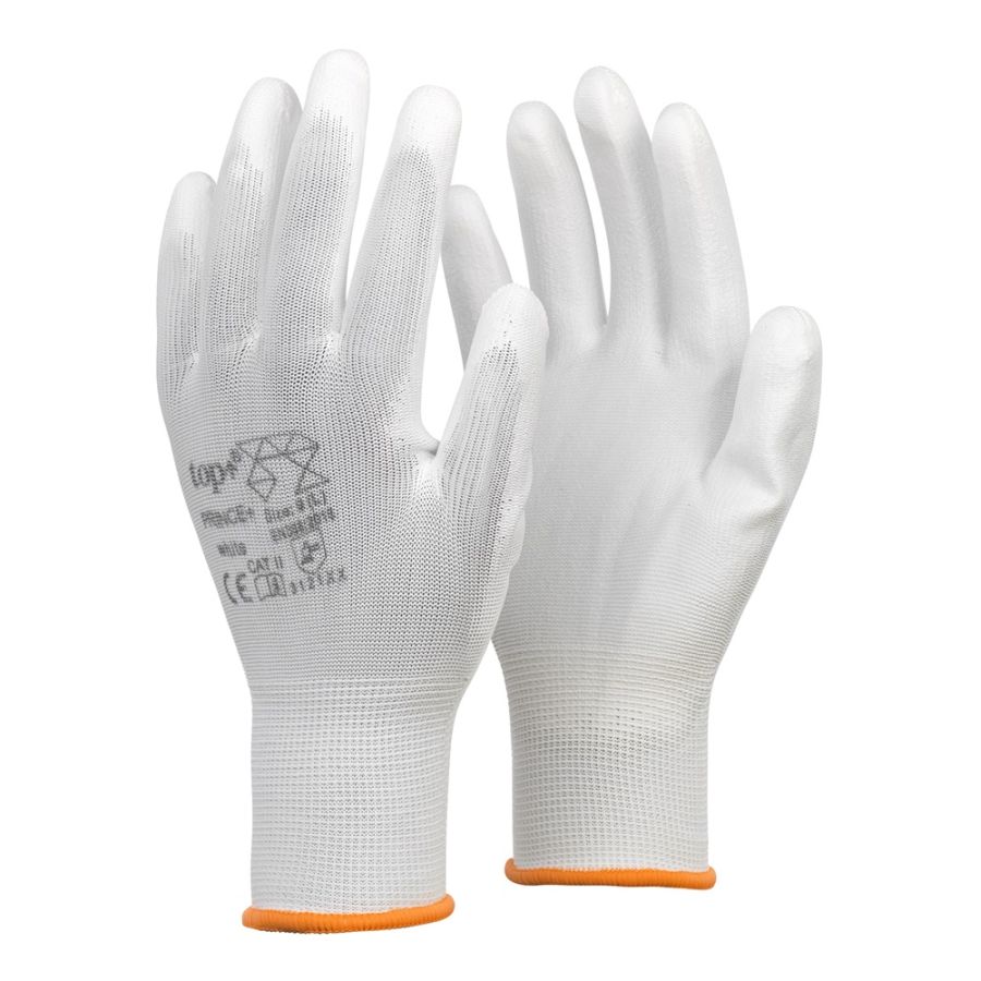 VÉDŐKESZTYŰ PRINCE PLUS, FEHÉR Méret: 10/XL PU MÁRTOTT NYLON
