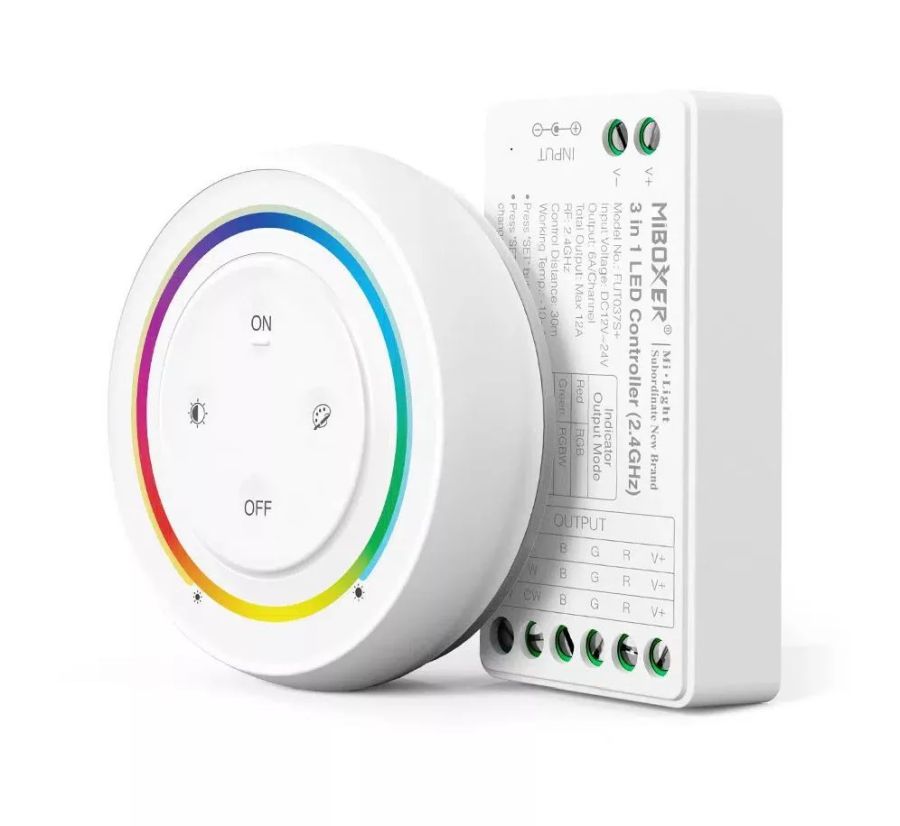 MILIGHT 3in1 LED ZÓNA VEZÉRLŐ FEHÉR DC12-24V 12A RGB/RGBW/RGB+CCT 
