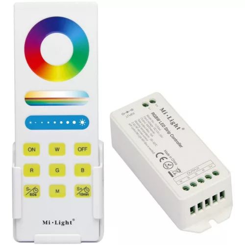 MILIGHT RGBW SMART LED VEZÉRLŐ DC12-24V-15A TOUCH TÁVIRÁNYÍTÓVAL FALI TARTÓVAL