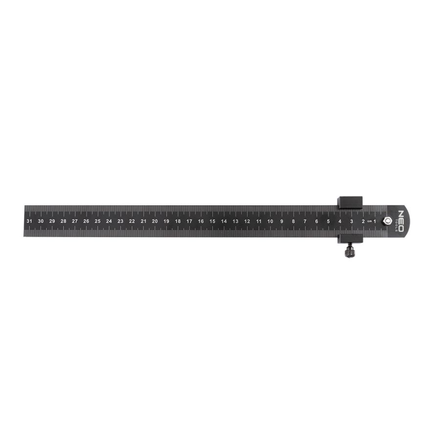 MŰSZAKI VONALZÓ MÉLYSÉGÜTKÖZŐVEL NEO T. 30cm, ACÉL 